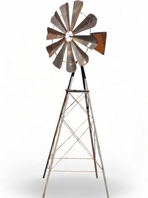 Raw Steel Windmill Large  "Natural Rust" Height:180cm