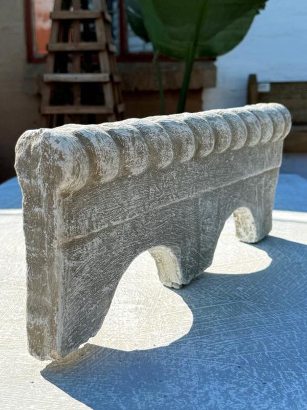 Rope Edging Large White Wash Finish H:170mm x L:475mm Thick:35mm 6.0kg