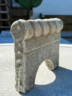 Rope Edging Medium White Wash Finish H:200mm x L:230mm x 35mm thick 2.2kg