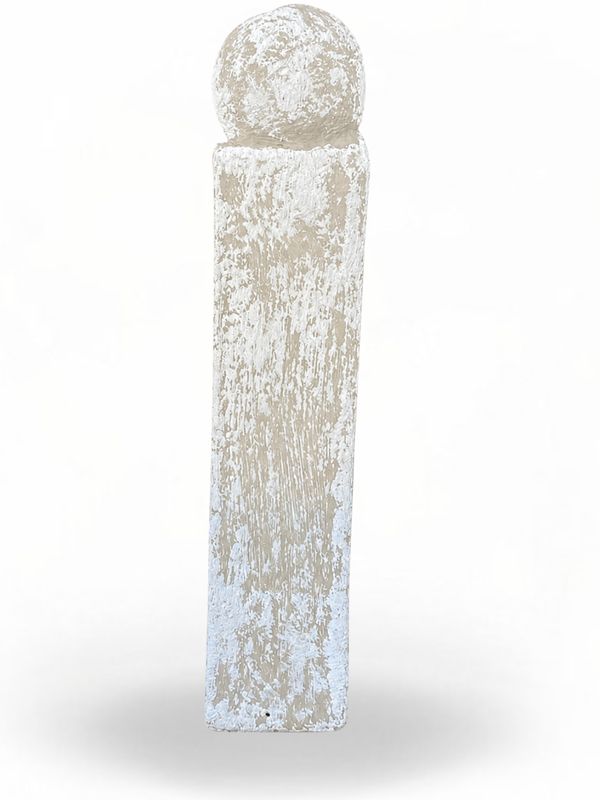 Rope Edging Pillar White Wash Finish H240mm  x 50mm thick 1.2kg