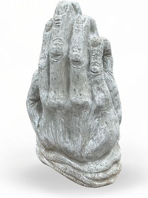 Prayer Hands Upright Whitewash Finish - L700mm x W480mm - 29kg
