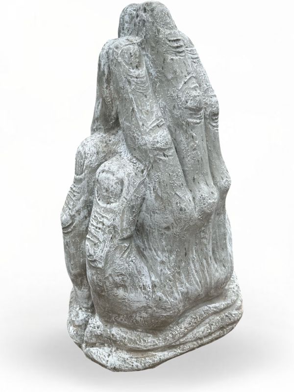 Prayer Hands Upright Whitewash Finish - L700mm x W480mm - 29kg