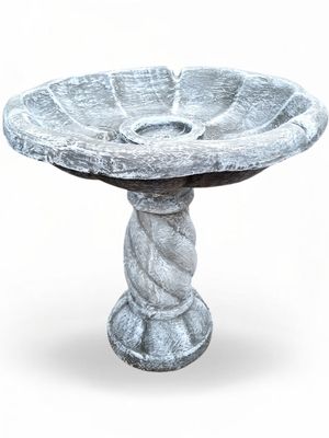 Acorn Birdbath Whitewash Finish Medium  H:490mm W:490mm 26kg