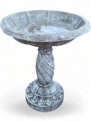 Acorn Birdbath Whitewash Finish Large  H:810mm x W:670mm 84kg
