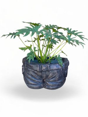 Half Jean Planter Mecca Brown Finish - L440mm x W390mm x H250mm - 14kg