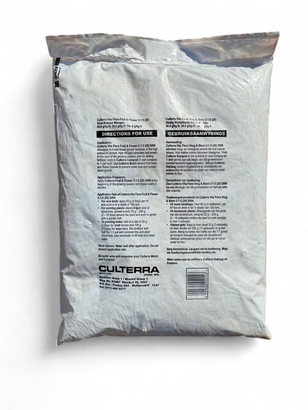 Culterra Vita Flora Fertilizer Fruit and Flower Slow Release Nitrogen 3:1:5 (26) 5kg