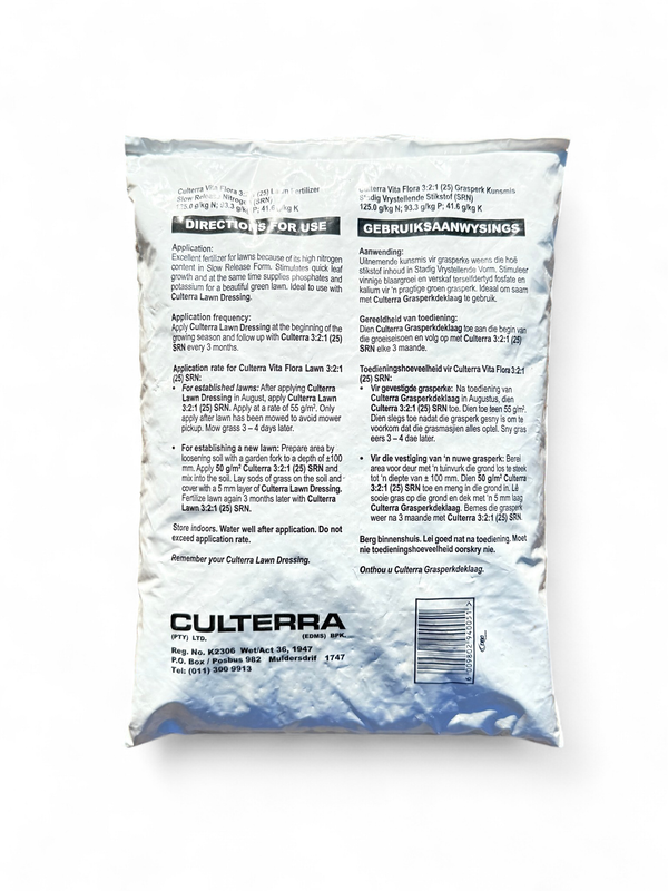 Culterra Vita Flora Fertilizer 3.2.1 (25) Lawn Fertilizer Slow Release Nitrogen 5kg