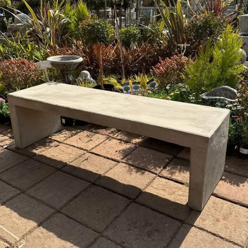 Park Bench Cement Finish - L:1500mm W:400mm H:450mm 160kg