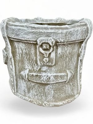 Hat Case Planter Whitewash Finish - L510mm x H60mm x W350mm - 12kg