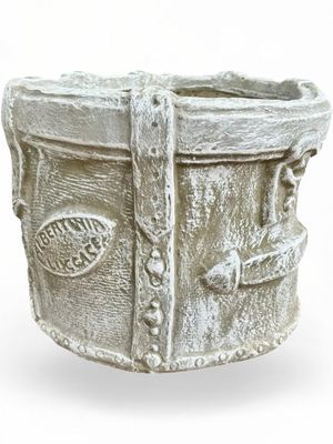 Hat Case Planter Whitewash Finish - L510mm x H60mm x W350mm - 12kg