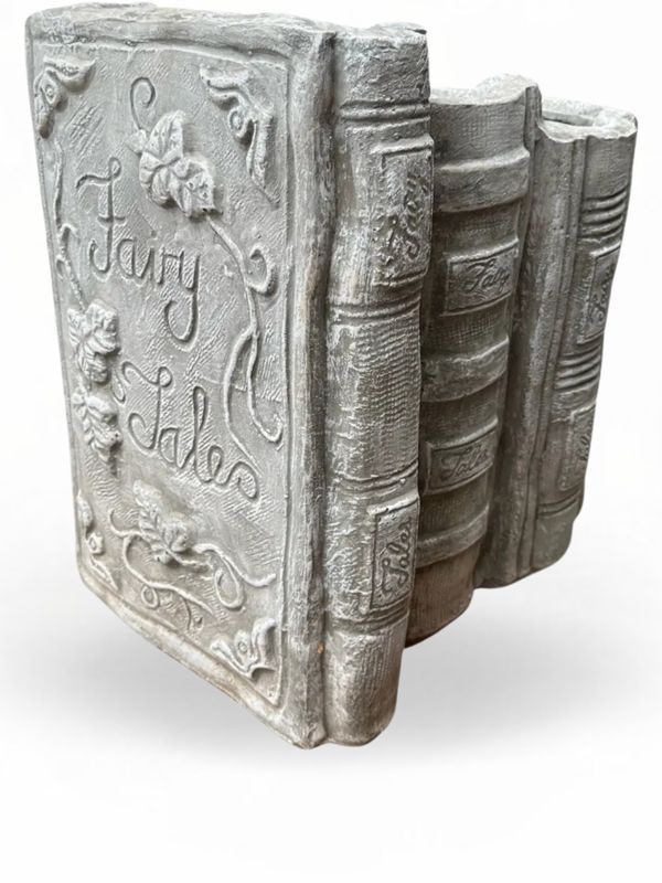 Fairy Tale Book Planter Whitewash Finish - L420mm x W410mm x H470mm - 26kg