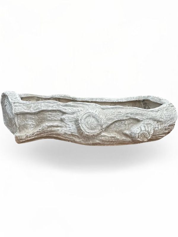 S Shape Log Planter White Wash - Finish L1160mm x W520mm x H400mm - 30kg