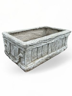 Medium Crate Planter Whitewash Finish - L850mm x W500mm x H320mm- 60kg