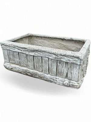 Medium Crate Planter Whitewash Finish - L850mm x W500mm x H320mm- 60kg
