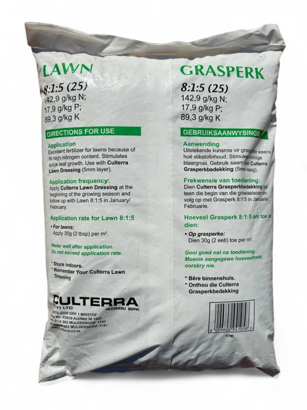Culterra Lawn Fertilizer  8:1:5 (25) 10kg