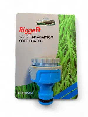 Garden Tap Adaptor 1/2-Amp 3/4-ABS Softgrip "Riger"