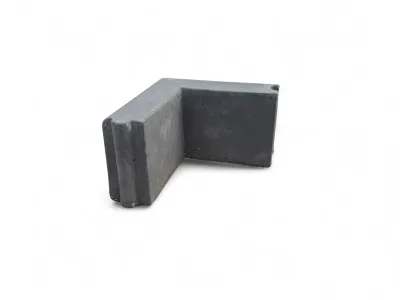 Interlocking Garden Edging Black " Main Corner" - L250mm - H150mm - W80mm 11kg