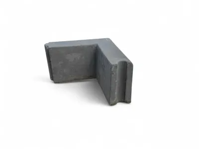 Interlocking Garden Edging Black " Main Corner" - L250mm - H150mm - W80mm 11kg