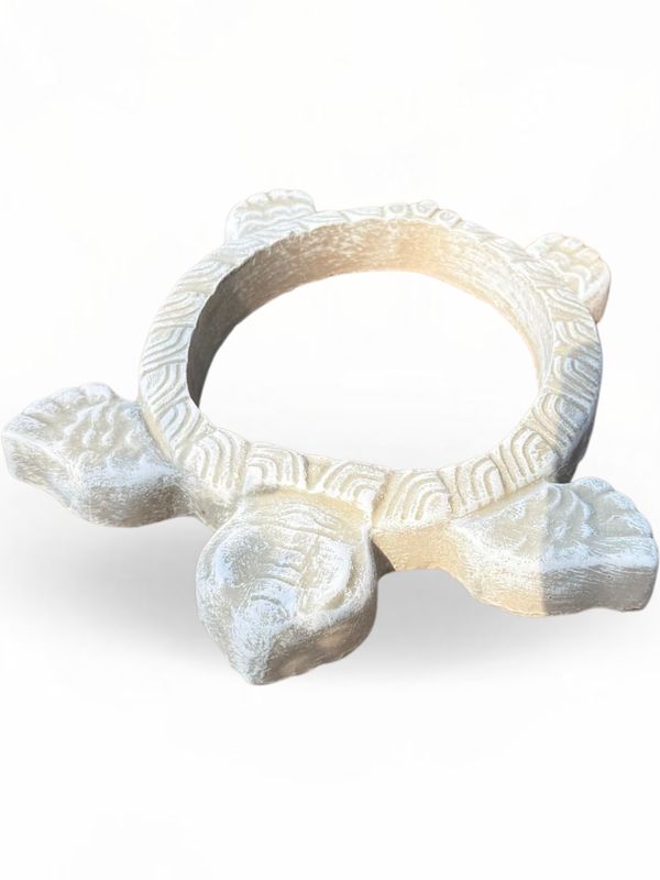 Garden Tortoise Whitewash Finish L-400mm W340mm 3.6kg