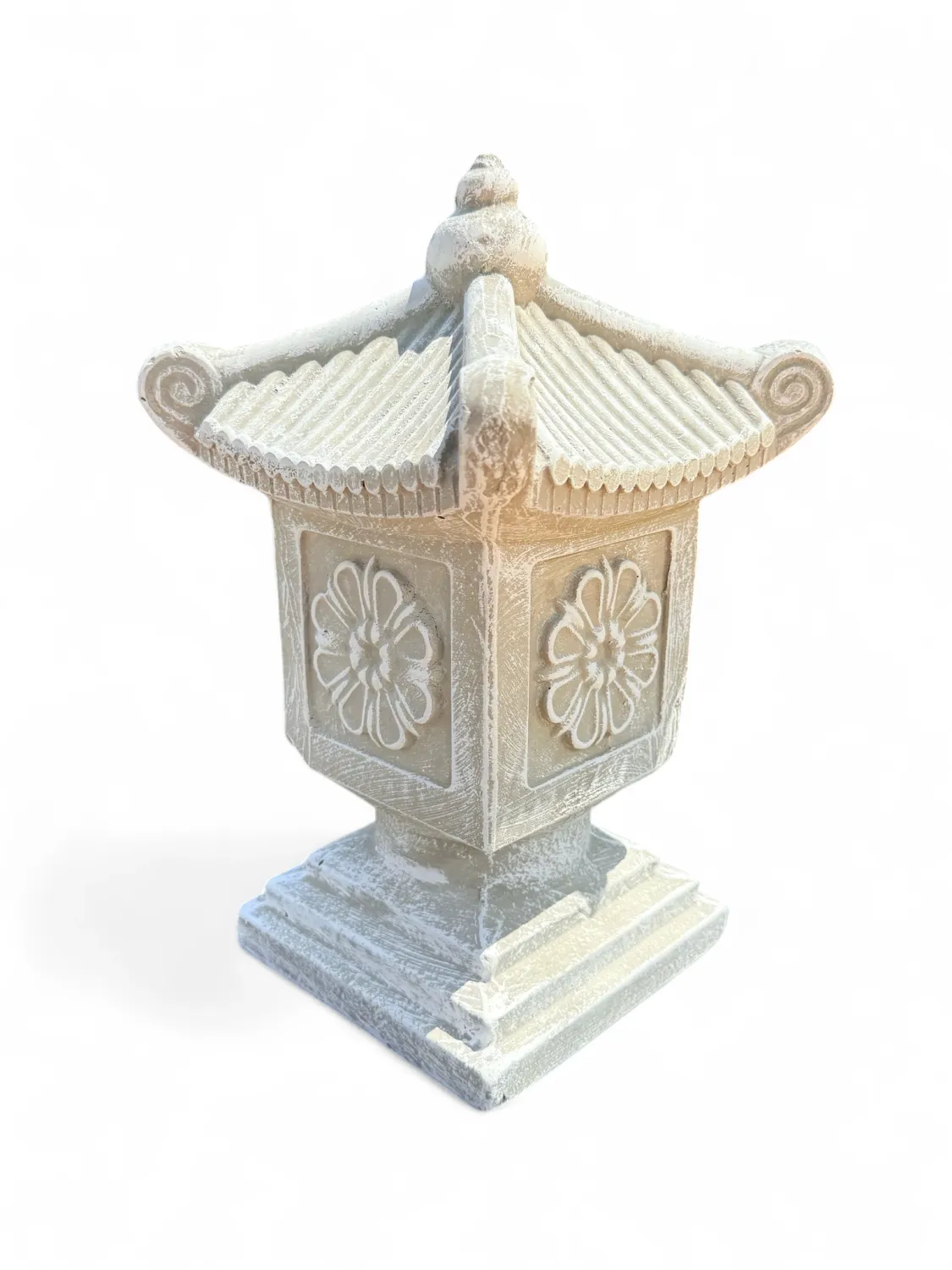 Chinese Pavilion Pillar Whitewash Finish     H-370MM W-230mm 7kg