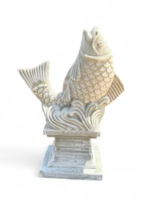 Fish Pillar Whitewash Finish H-400mm W-280mm 6kg