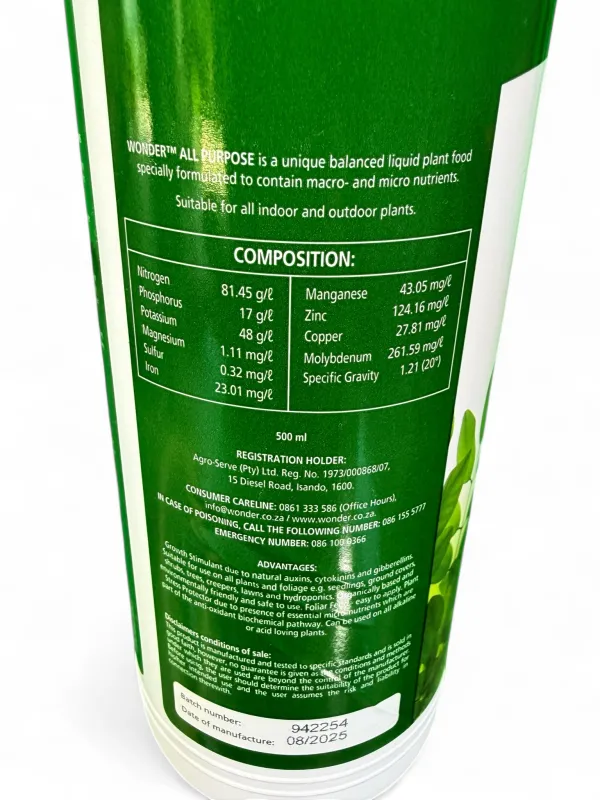 Wonder All Purpose Plant Food 500ml