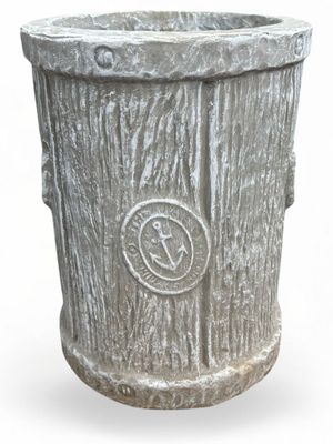 Pirate Stump Planter Tall Whitewash Finish 400-300mm 13kg