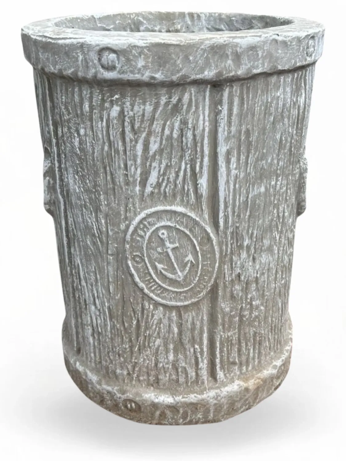 Pirate Stump Planter Tall Whitewash Finish 400-300mm 13kg