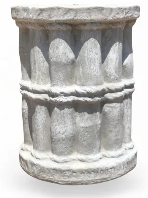 Bamboo Planter Tall Whitewash Finish 430-310mm 17kg