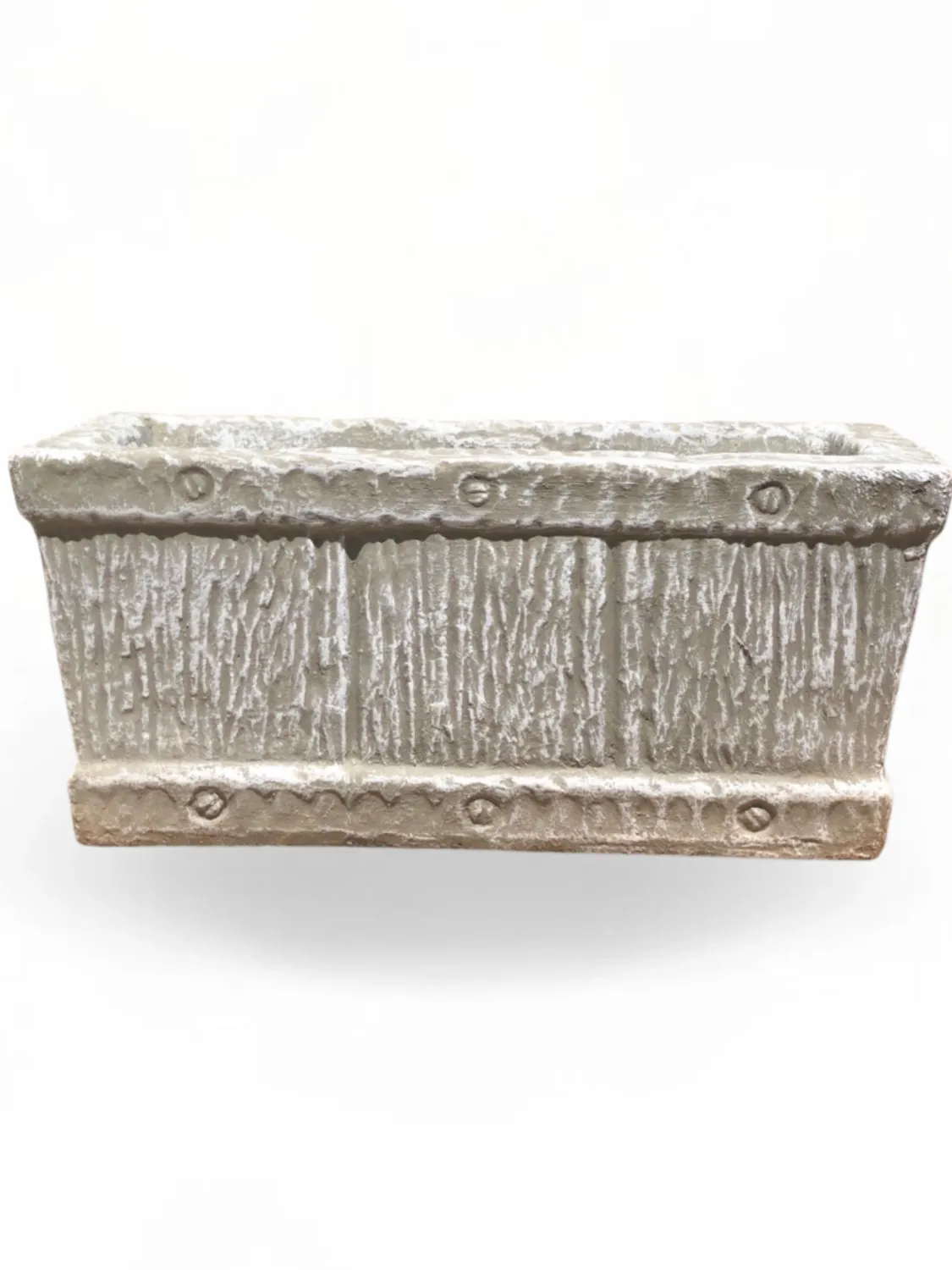 Bark Window Planter Small Whitewash Finish 240-500mm 13kg