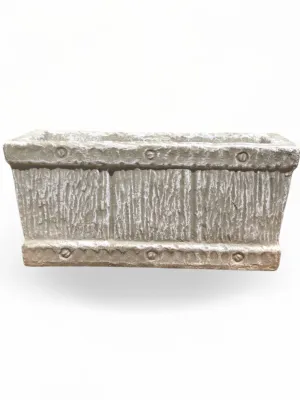 Bark Window Planter Small Whitewash Finish 240-500mm 13kg
