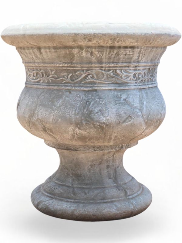 X Large Vase Pattern Planter Whitewash Finish 900-900mm 120kg