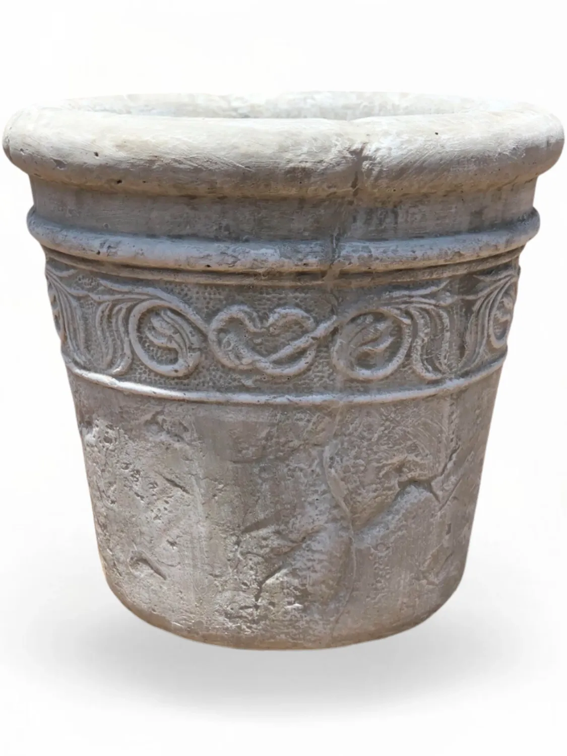 Limpopo Planter Short Whitewash Finish 400-450mm 17kg