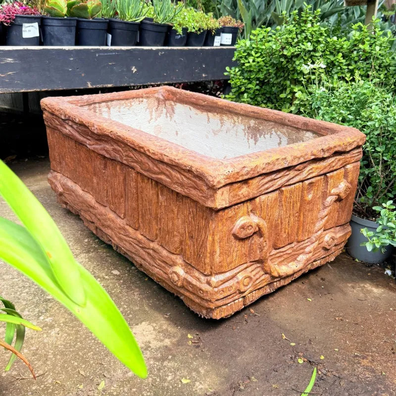 Medium Crate Planter Honeyclay Finish - L850mm x W500mm x H320mm- 60kg