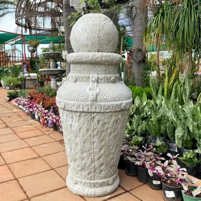 Large Urn Straps With Ball Whitewash Finish URN-1200-700mm 40kg