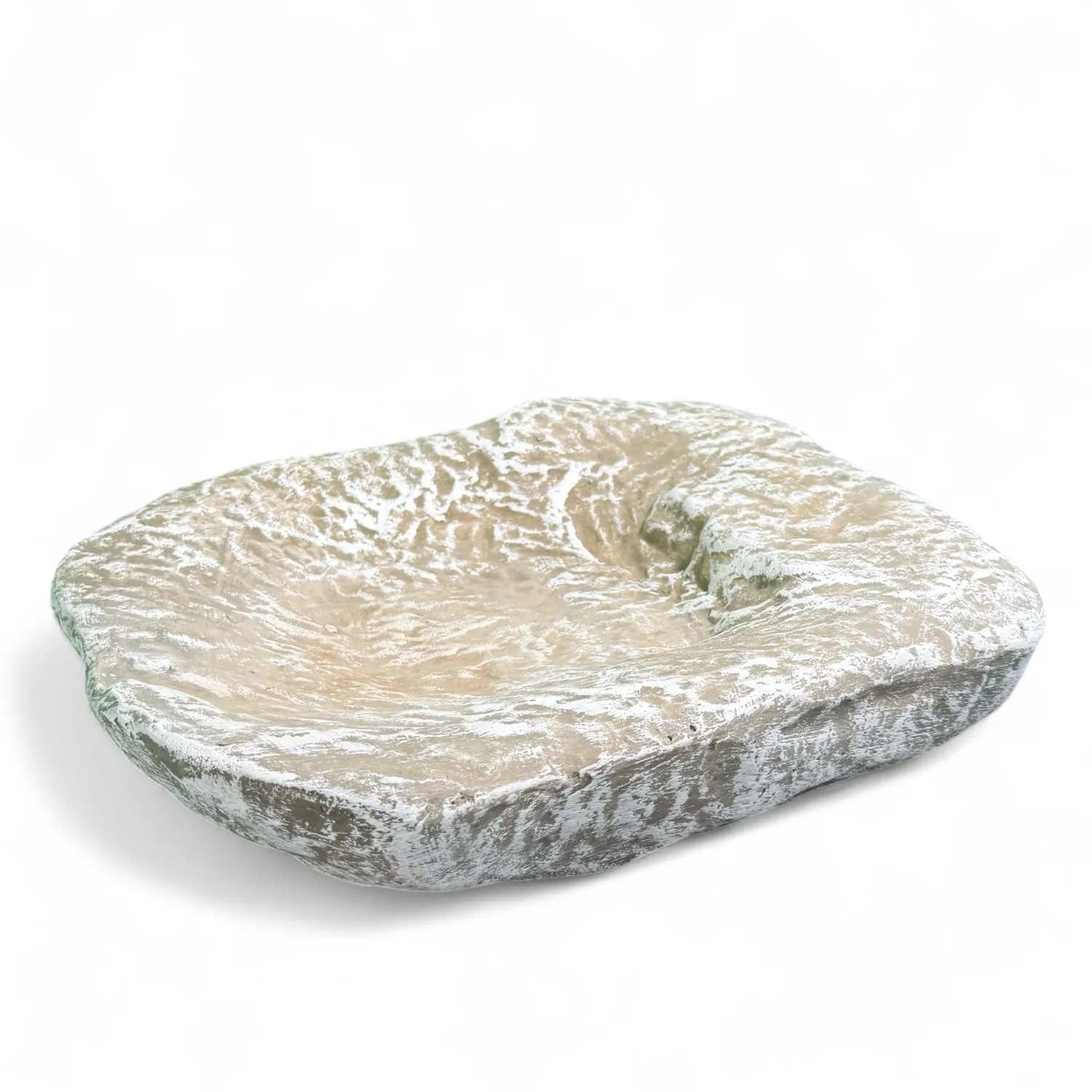 Water Rock Whitewash Finish Width:410mm Lenght:450mm Height:110mm Depth:40mm 20kg