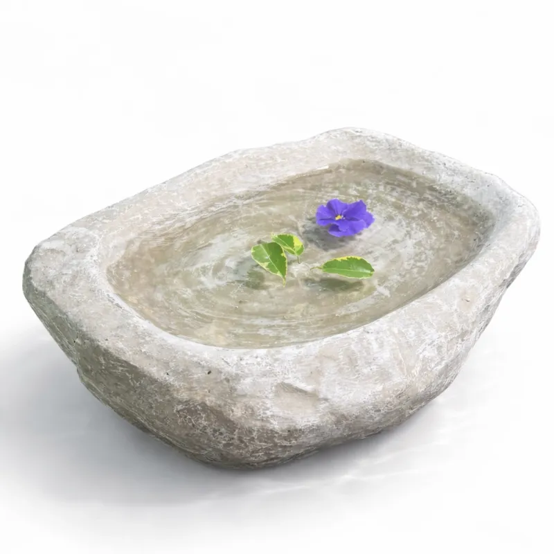 Millstone Whitewash Finish Width:330mm Lenght:470mm Height:140mm Depth:70mm- 21kg