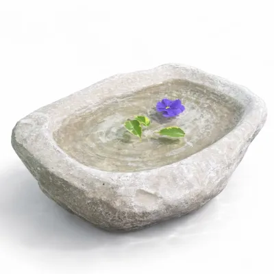 Millstone Whitewash Finish Width:330mm Lenght:470mm Height:140mm Depth:70mm- 21kg