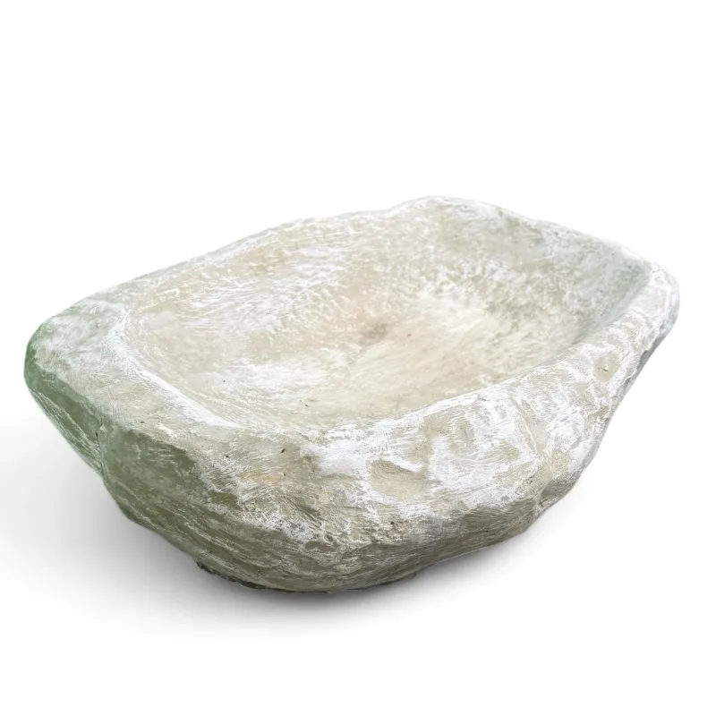 Millstone Whitewash Finish Width:330mm Lenght:470mm Height:140mm Depth:70mm- 21kg