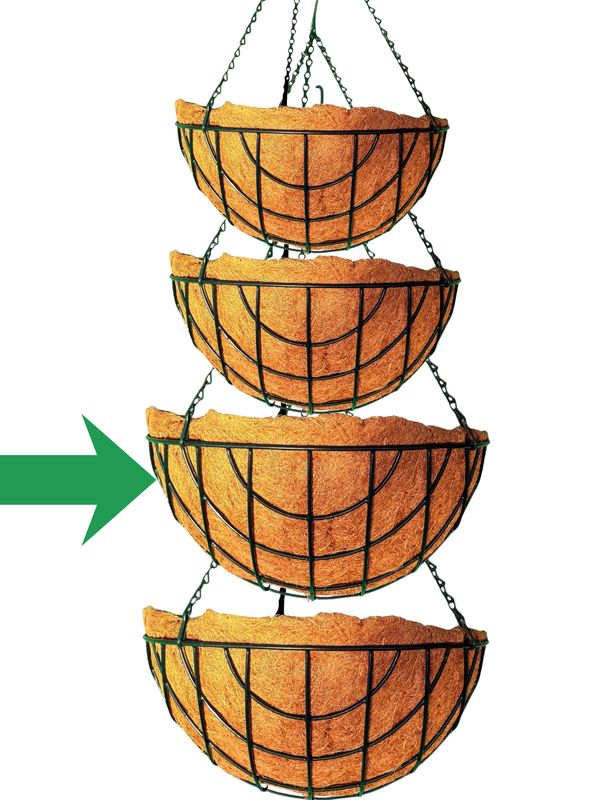 Round Wire Hanging Basket "35" 5x17cm (Plants not included)