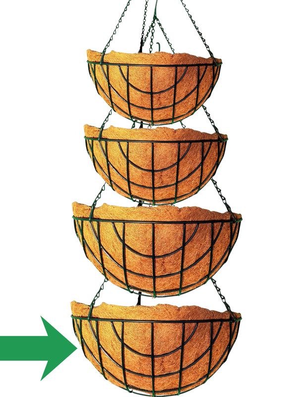 Round Wire Hanging Basket "40" 5x19cm (Plants not included)