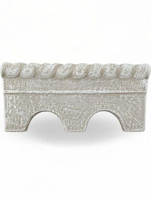 Rope Edging Half Large White Wash Finish H:170mm x L:445mm Thick:20mm 3.2kg