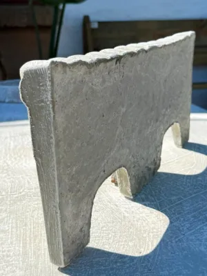 Rope Edging Half Large White Wash Finish H:170mm x L:445mm Thick:20mm 3.2kg