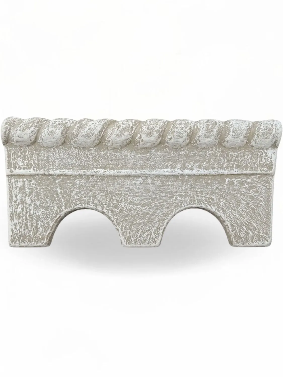 Rope Edging Half Large White Wash Finish H:170mm x L:445mm Thick:20mm 3.2kg