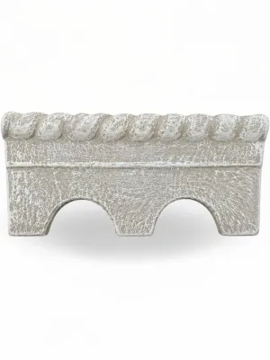 Rope Edging Half Large White Wash Finish H:170mm x L:445mm Thick:20mm 3.2kg