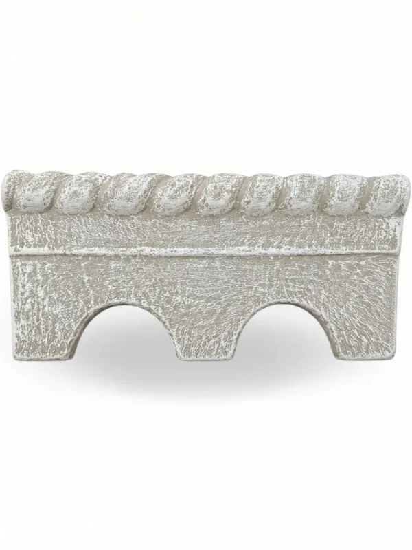 Rope Edging Half Large White Wash Finish H:170mm x L:445mm Thick:20mm 3.2kg