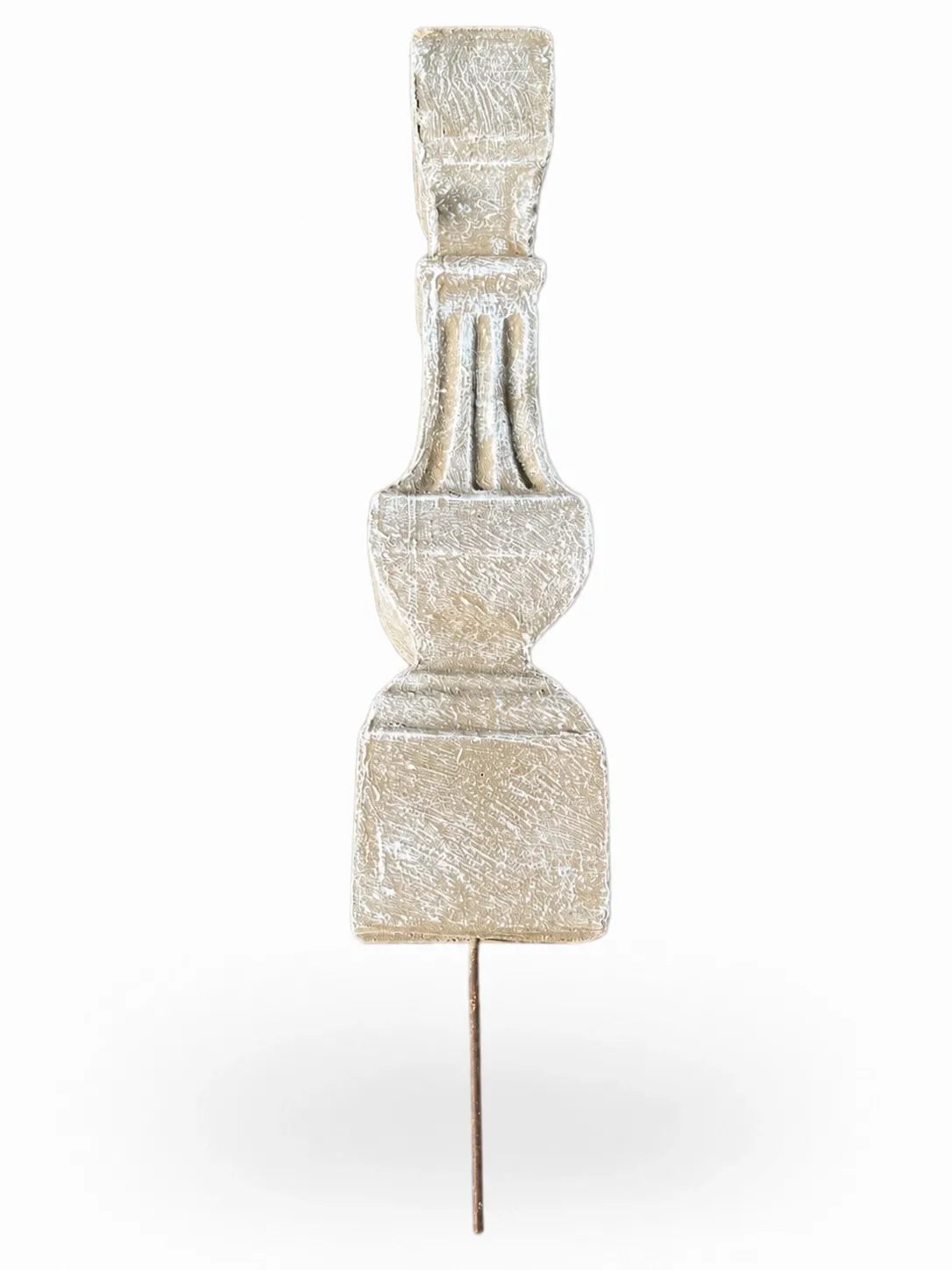 Square Fluted Baluster Whitewash Finish H:750mm TopWidth:110mm BaseWidth:170mm 37kg