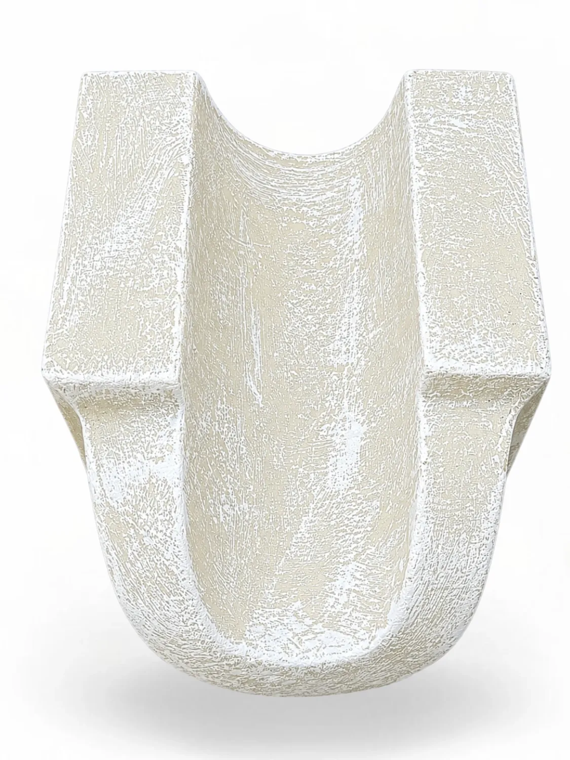 Double Water Sprout Whitewash Finish L:310mm W:250mm H:170mm 21kg