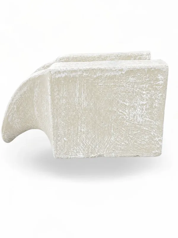 Double Water Sprout Whitewash Finish L:310mm W:250mm H:170mm 21kg
