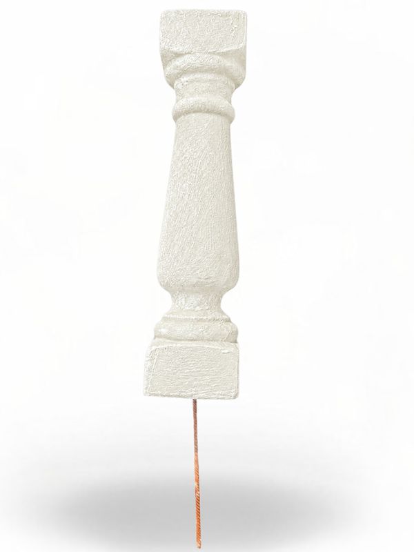 Deck Round Shaped Baluster Whitewash Finish H:610mm Top&amp;Base:140mmx140mm 18kg